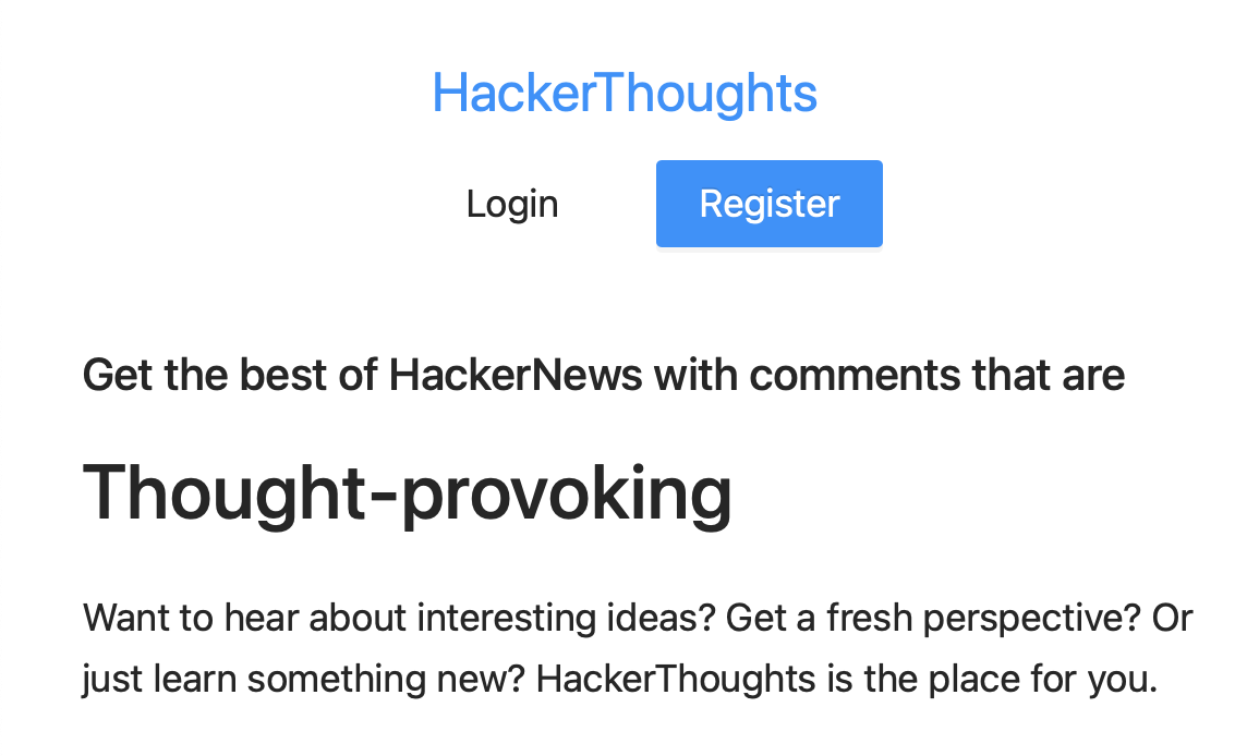 HackerThoughts Screenshot
